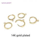 14K Plated Round Earring Clasps Components for DIY Jewelry Making