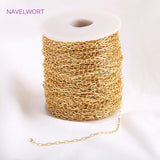 14K Plated Thin Cable Chain, 4.5mm*2mm, Necklace Making Supplies, DIY Jewelry