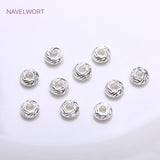 14K Plated Weave Texture Spacer Beads 6mm DIY Jewelry Making Findings