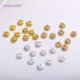 14K Plated Weave Texture Spacer Beads 6mm DIY Jewelry Making Findings