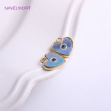 14K Plating Heart Pendants Brass Metal Inlaid Zircon Love Charms
