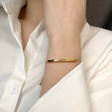 14K Plated Letter Bracelets for Women Stainless Steel Jewelry