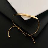 14K Plated Letter Bracelets for Women Stainless Steel Jewelry