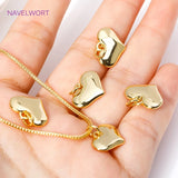 18K Plated Heart Charms Pendants for Necklace Making DIY Jewelry Accessories