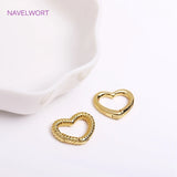 18K Plated Brass Heart/Oval Push Clasp for Jewelry Making