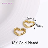 18K Plated Brass Heart/Oval Push Clasp for Jewelry Making