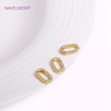 18K Plated Brass Heart/Oval Push Clasp for Jewelry Making