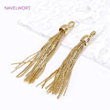 18K Plated Brass Tassel Charms for Earrings DIY Jewelry Making