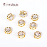 18K Plated Brass Zircon Spacer Beads for DIY Jewelry Making