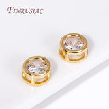 18K Plated Brass Zircon Spacer Beads for DIY Jewelry Making