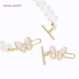 18K Plated Butterfly Toggle Clasps Zircon Inlaid Connect DIY Jewelry