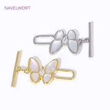 18K Plated Butterfly Toggle Clasps Zircon Inlaid Connect DIY Jewelry