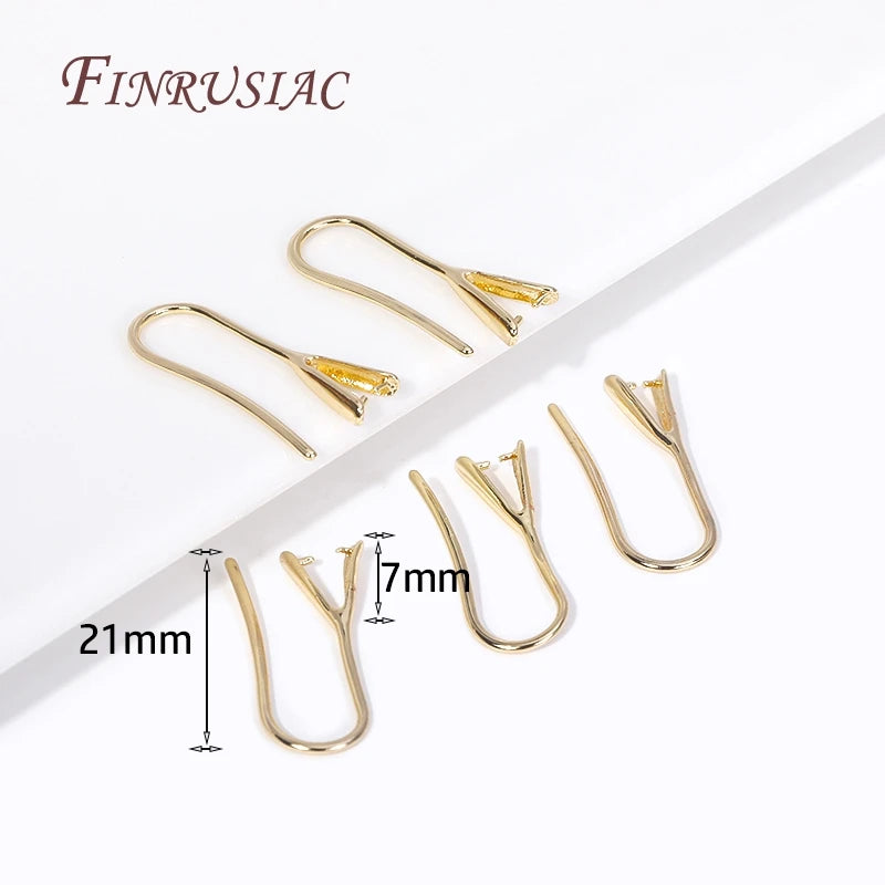 18K Plated Earring Hooks Ear Wire DIY Crystal Earrings