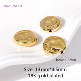 18K Plated Heart Spacer Beads for Jewelry Making