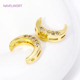 18K Plated Zircon Frame Beads for Necklace Making