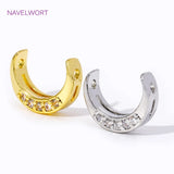 18K Plated Zircon Frame Beads for Necklace Making