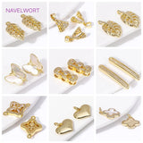 18K Plated Zircon Shell Butterfly Earrings Clasp Hooks