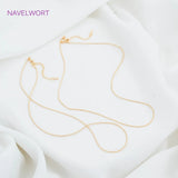 18K Plated Lobster Clasps Necklace Chain for DIY Pendant