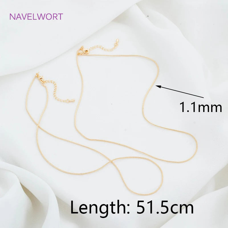 18K Plated Lobster Clasps Necklace Chain for DIY Pendant