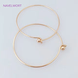18K Plated Magnetic Clasps Bangle High Copper Metal Cuff Bracelet