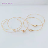 18K Plated Magnetic Clasps Bangle High Copper Metal Cuff Bracelet
