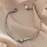 18K Plated Zirconia Tennis Bracelet for Women - High Waterproof Daily Jewelry