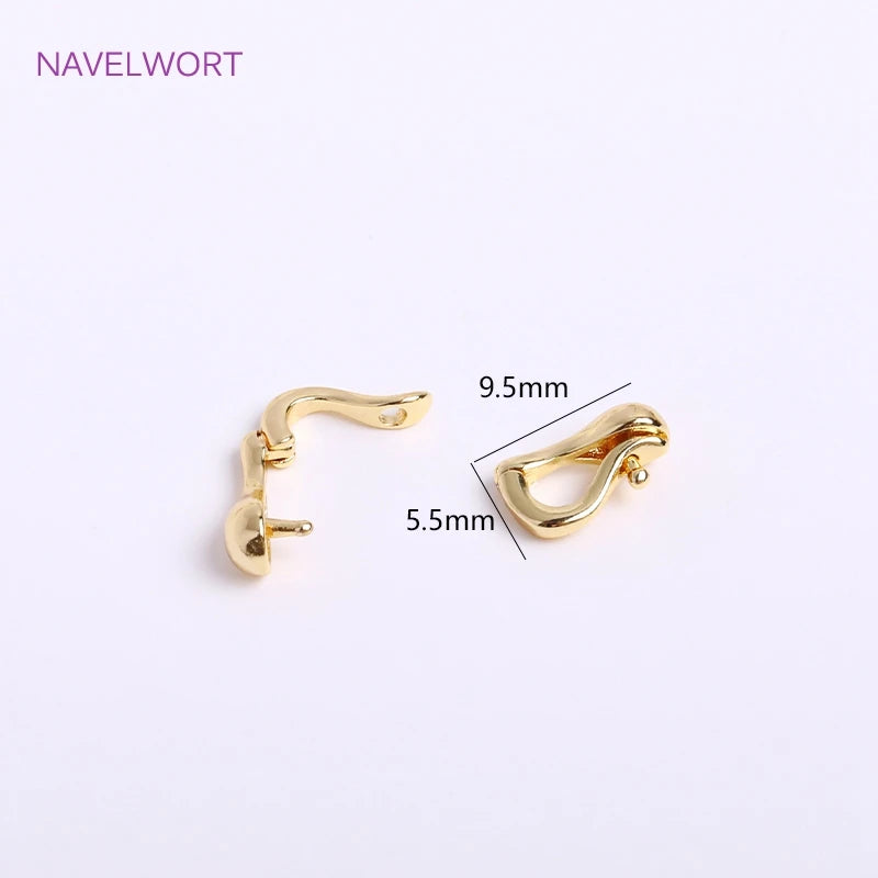 18K Plated Musical Note Clasps for Jewelry Making