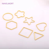 18K Plating Brass Earrings Charms Connectors DIY Jewelry Making
