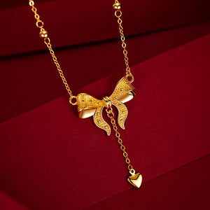 18k Leaf Pendant Necklace for Women Wedding Party