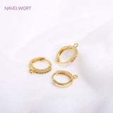 Zircon Hoop Earring Clasps DIY Jewelry Supplies