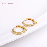 Zircon Hoop Earring Clasps DIY Jewelry Supplies