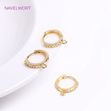 Zircon Hoop Earring Clasps DIY Jewelry Supplies