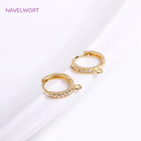Zircon Hoop Earring Clasps DIY Jewelry Supplies