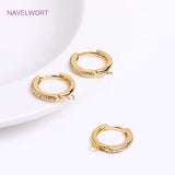 Zircon Hoop Earring Clasps DIY Jewelry Supplies