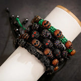 Punk Skull Bracelet Zircon Bangles Wristband Homme Masculina