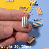 20PCS Elastic Square Beads 8*16MM Rectangle for Jewelry Bracelets Diy