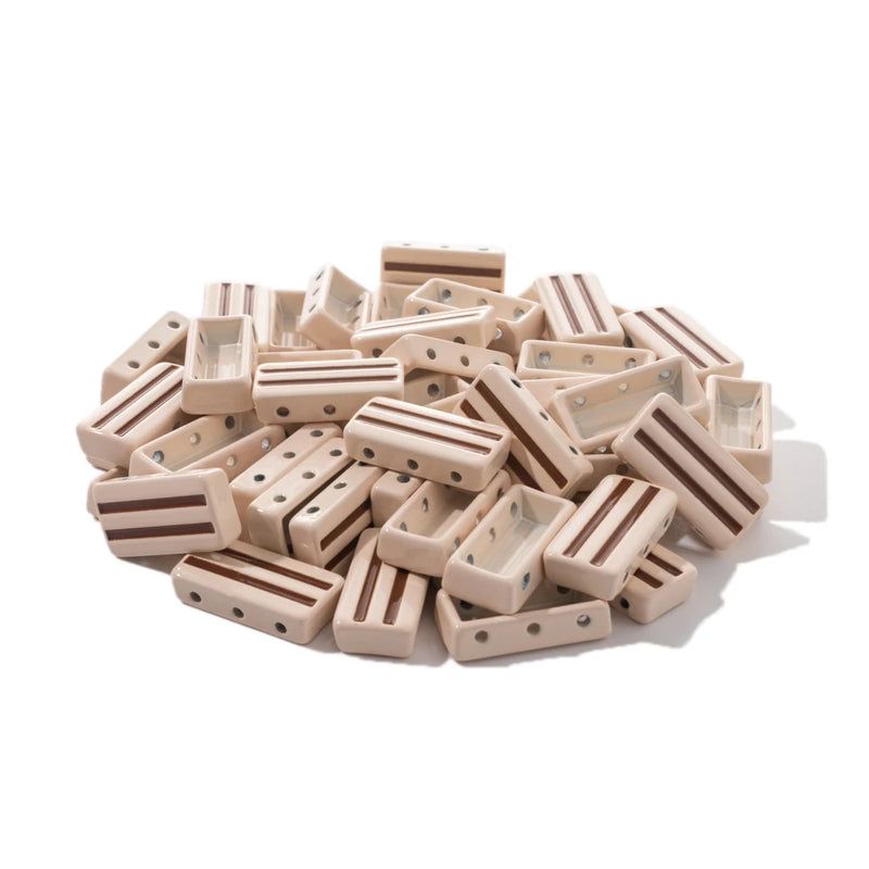 20PCS Elastic Square Beads 8*16MM Rectangle for Jewelry Bracelets Diy