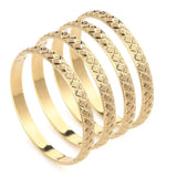 24K Bangle for Women Girl Dubai Wedding Bracelet Ramadan Jewelry