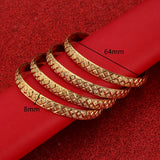 24K Bangle for Women Girl Dubai Wedding Bracelet Ramadan Jewelry