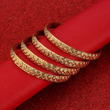 24K Bangle for Women Girl Dubai Wedding Bracelet Ramadan Jewelry
