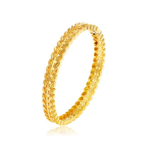 24K Plating Frosting Bangle Charm Gilding Bangle For Women Girl Jewelry