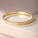 24K Plating Frosting Bangle Charm Gilding Bangle For Women Girl Jewelry