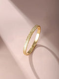 24K Plating Frosting Bangle Charm Gilding Bangle For Women Girl Jewelry