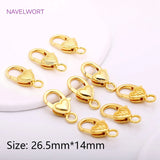 Heart Shape Lobster Clasp 18K Plated Keychain Clasps
