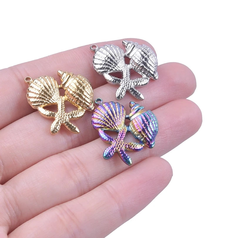 Sea Starfish Pendant Charms for Jewelry DIY 5PCS/Lot