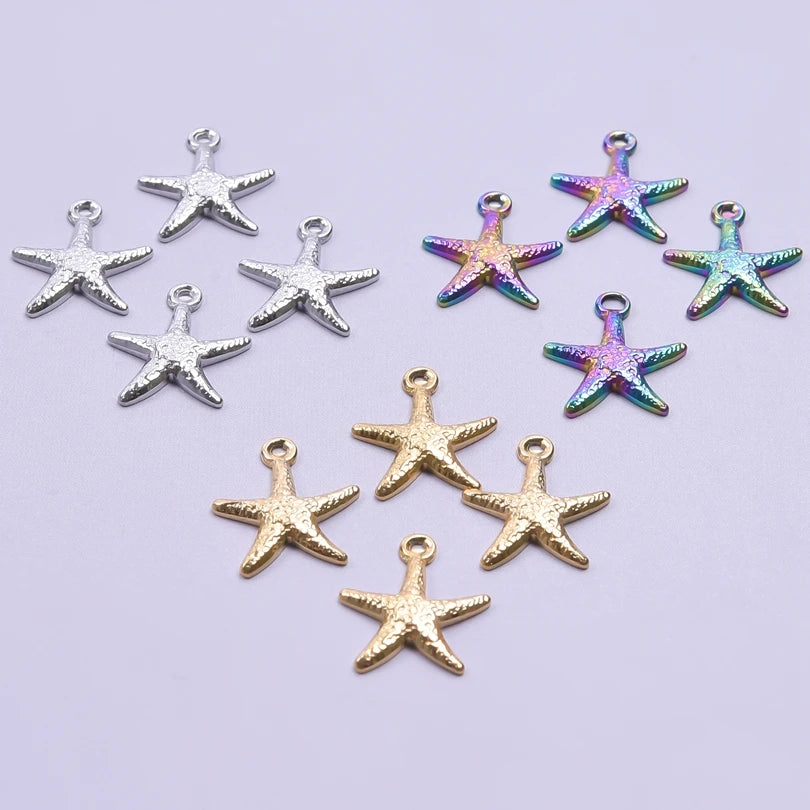 Sea Starfish Pendant Charms for Jewelry DIY 5PCS/Lot