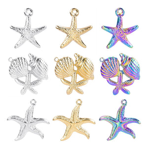 Sea Starfish Pendant Charms for Jewelry DIY 5PCS/Lot