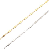 304 Stainless Steel Anklet Silver/ Rhombus Heart Shape Anklet Bracelets
