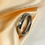 4mm/5mm Tungsten Wedding Band High Polished Stone Inlay