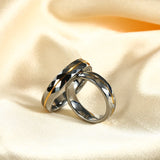 4mm/5mm Tungsten Wedding Band High Polished Stone Inlay